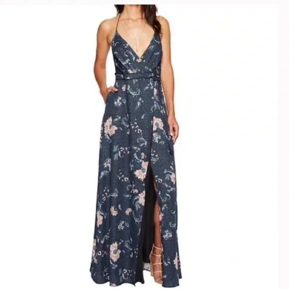 lillee tiered maxi dress pink floral Petal and Pup Women's Lillee Tiered Maxi Dress